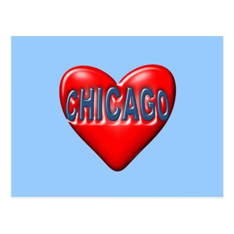 I Love Chicago Postcard | Zazzle