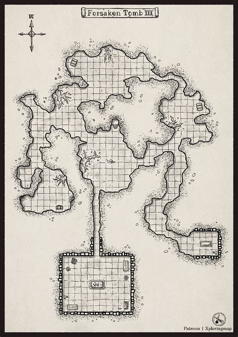 Forsaken Tomb - Dungeon battle map. : r/mapmaking