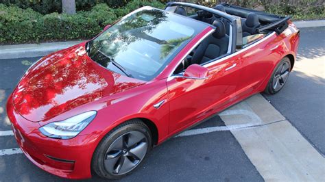 Tesla Model 3 Loses Its Roof Courtesy of Newport Convertible Engineering