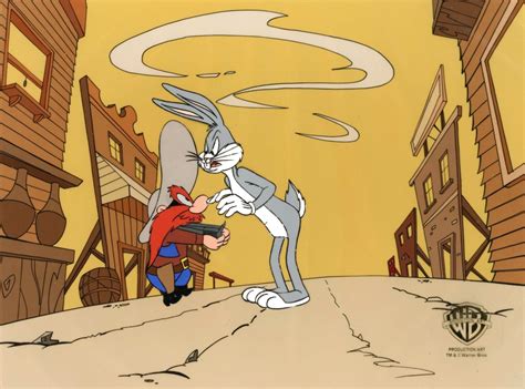 Looney Tunes Original Production Cel: Bugs Bunny and Yosemite Sam – Choice Fine Art