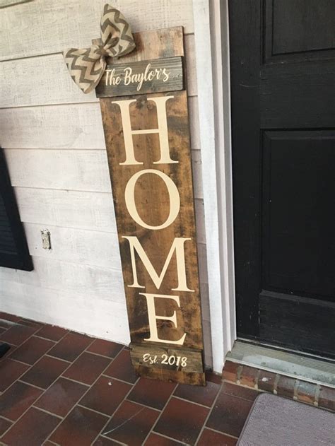 Large welcome sign for porch Personalized Home Sign with | Etsy in 2020 ...