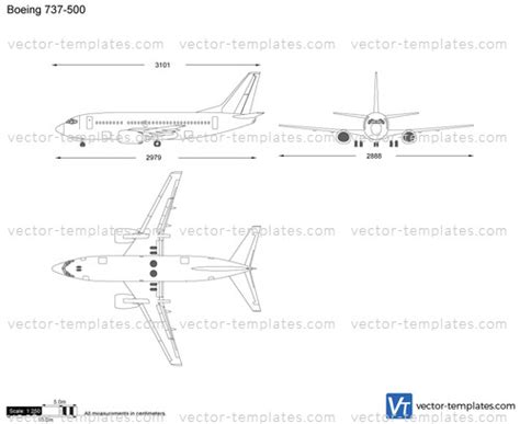 Templates - Modern airplanes - Boeing - Boeing 737-500
