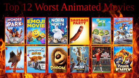 My Top 12 Worst Animated Movies by jacobstout on DeviantArt