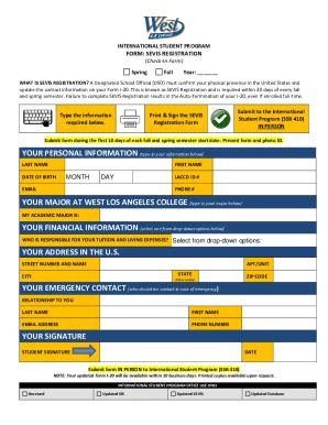 Fillable Online form: sevis registration Fax Email Print - pdfFiller