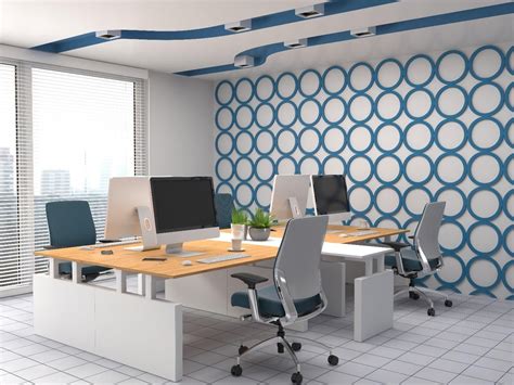 Office wallpaper in your commercial interior design - Wallscape ...