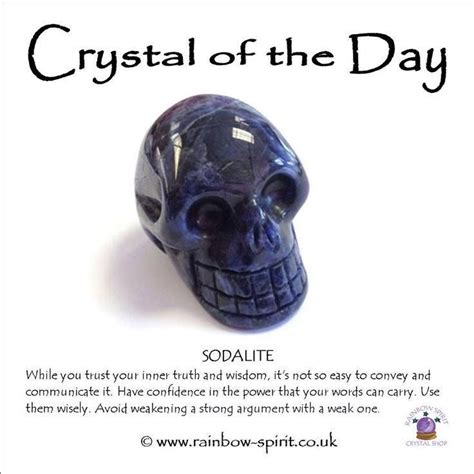 Crystal of the day Sodalite | Crystal healing stones, Crystals, Crystals and gemstones