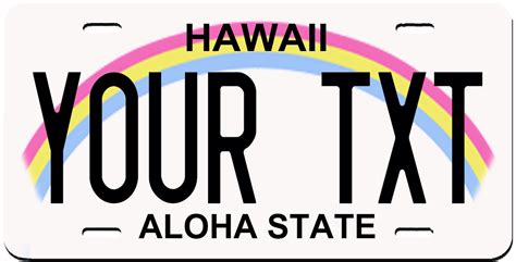 Hawaii Custom Personalized License Plate Novelty Automobile - Etsy