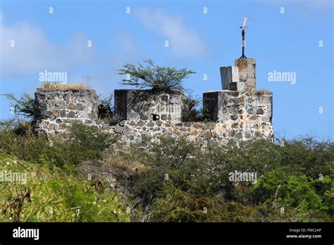 Fort wall of the old Fort Amsterdam (Sint Maarten) West Indies Stock ...