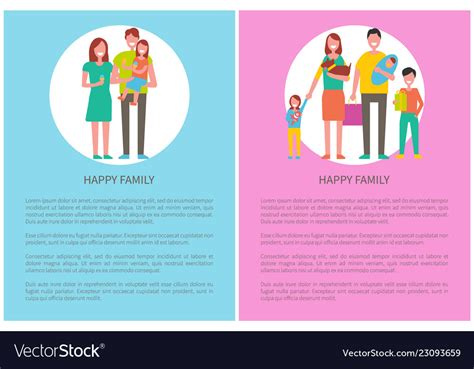 International day of families poster set with text