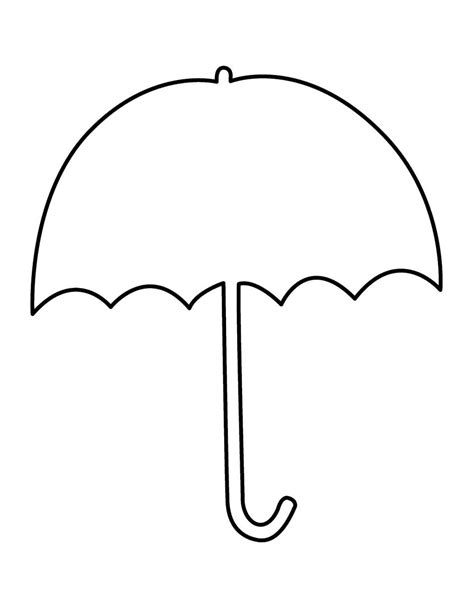 Cut Out Umbrella Template Printable