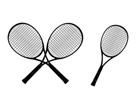 Tennis Racket Clipart Black And White