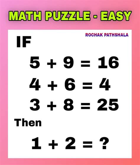 math puzzle game for kids with answer | number puzzle game | | Maths puzzles, Puzzle games for ...