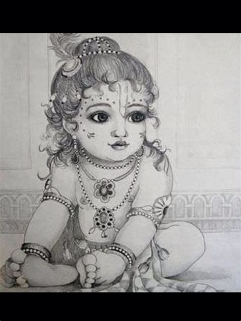 Baby Krishna drawing | Ideas for projects! | Pinterest | Baby krishna, Krishna and Drawings