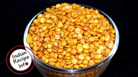 Fried Chana dal Recipe in Telugu | Chana Dal Namkeen Recipe | కరకరలాడే ...