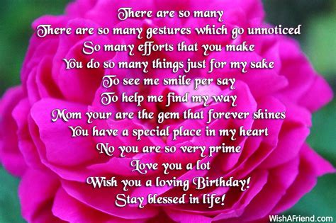 Mom Birthday Poems