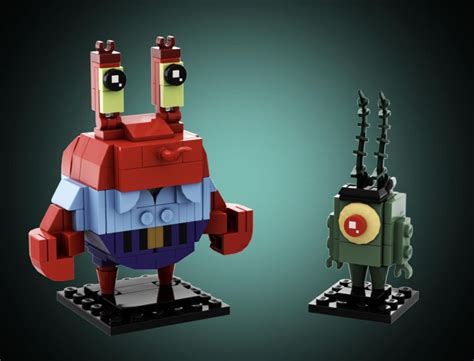 LEGO MOC Mr. Krabs and Plankton Brickheadz by Ploopis | Rebrickable - Build with LEGO