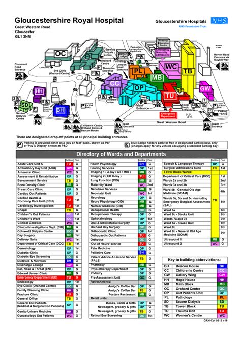 Gloucester Royal Hospital Map