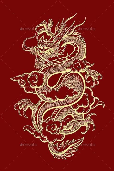 Traditioneller chinesischer Drache Illustration von Olena1983 ...