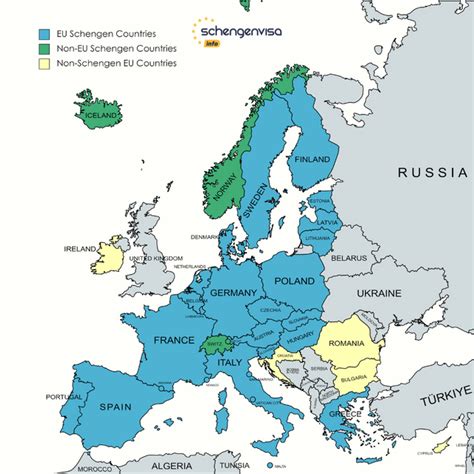 Map of the Schengen and EU Countries : r/Maps