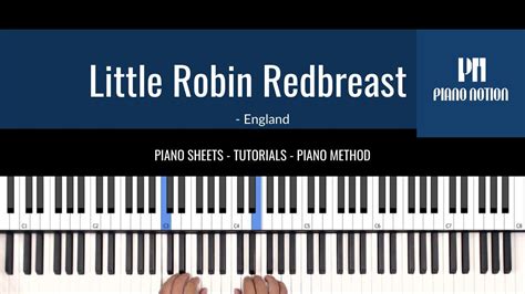 Little Robin Redbreast - Nursery Rhymes (Easy Sheet Music - Tutorial ...