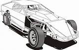 Dirt sprint Car coloring Pages sketch template