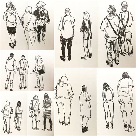 paulheaston | Sketches of people, Human figure sketches, Urban sketching