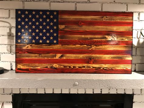 The Natural American Wooden Flag, Rustic Decor, Wood Flag, Handcrafted