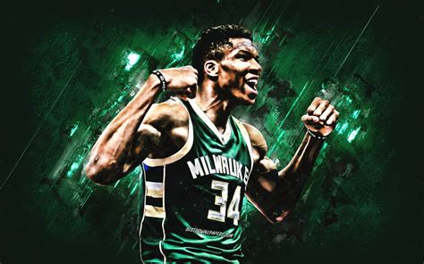 Download wallpapers Giannis Antetokounmpo, Milwaukee Bucks, portrait ...