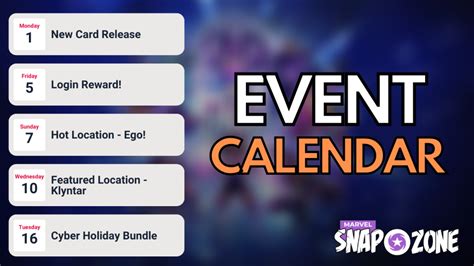 Marvel Snap Schedule and Event Calendar - Marvel Snap Zone