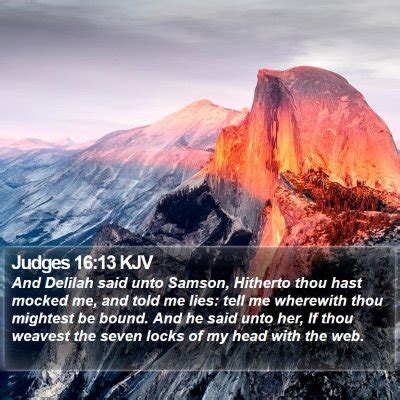 Judges 16 Scripture Images - Judges Chapter 16 KJV Bible Verse Pictures