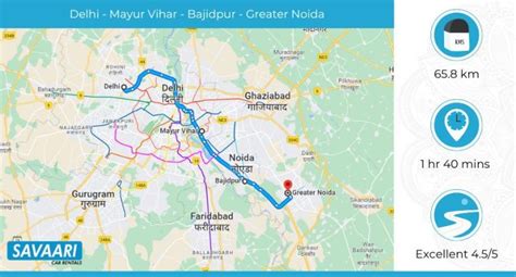 Delhi to Greater Noida by road: Distance, Time, and useful Travel Information