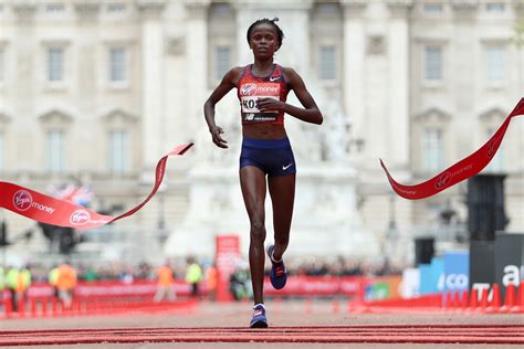 Brigid Kosgei shattered the world-record marathon time in Chicago and Lawrence Cherono doubled ...