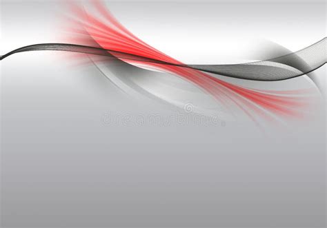 Abstract Background Waves. White, Grey and Red Abstract Background Stock Illustration ...