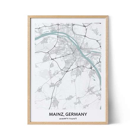 Mainz Map Poster - Your City Map Art - Positive Prints