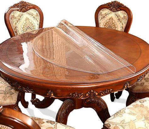 Amazon.com: 36 Inch 3ft Round Clear Table Protector Tablecloth Cover Desk Top Pad Mat for Glass ...