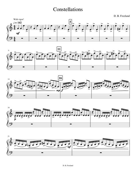 Constellations Sheet music for Percussion | Download free in PDF or MIDI | Musescore.com