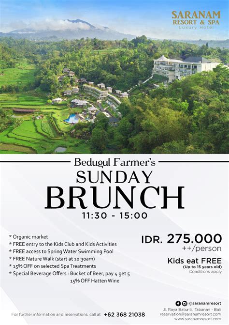 Inflash » Saranam Resort & Spa Bedugul Farmer’s Sunday Brunch