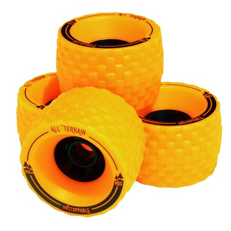 13405 - MBS All-Terrain Skateboard Wheels - Orange (4) — MBS.COM