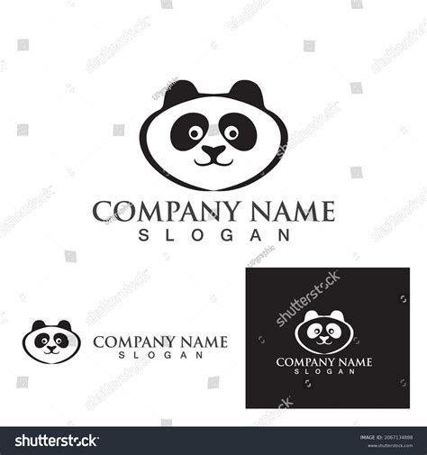 Panda Head Black White Logo Stock Vector (Royalty Free) 2067134888 ...