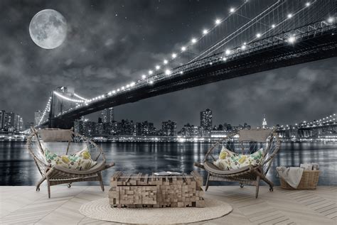 Brooklyn Bridge New York Cityscape Wall Mural Wallpaper