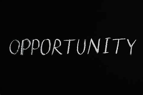 Opportunity Lettering Text on Black Background · Free Stock Photo