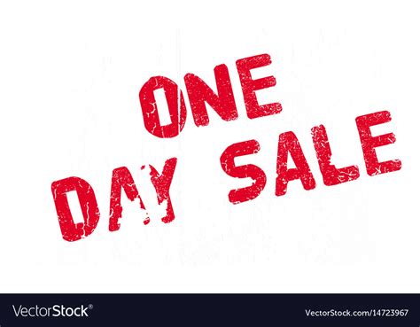 One day sale rubber stamp Royalty Free Vector Image