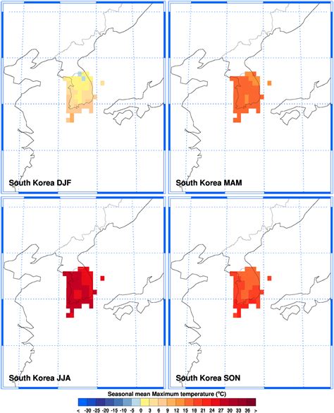 Korea Climate Map