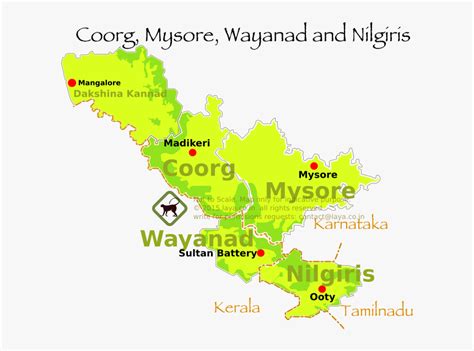 Coorg On Map Of India, HD Png Download - kindpng