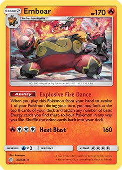 Pokemon Emboar Card