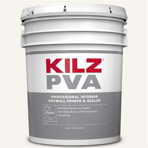 KILZ PVA 5 Gal. White Interior Drywall Primer PX01005 - The Home Depot