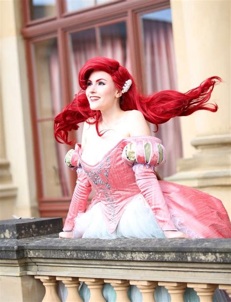 Ariel the little mermaid - pink ball gown by flockenschnitte.deviantart.com Ariel Cosplay ...