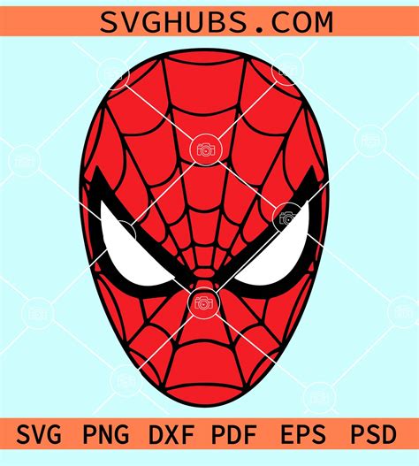 Spiderman Head Svg, Spiderman layered svg, Spiderman coloring pages, Spiderman clipart