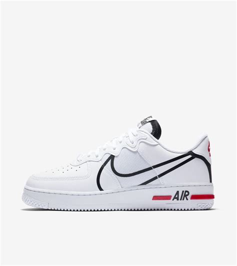 Air Force 1 React 'White/Black/True Red' Release Date. Nike SNKRS