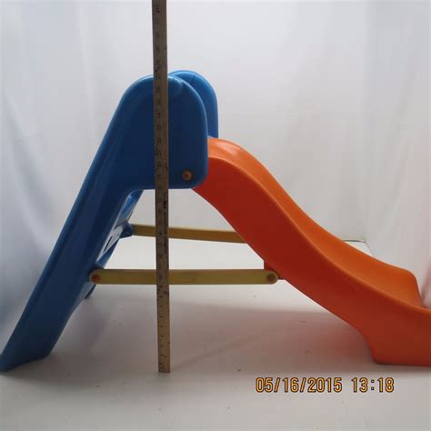 vintage Little Tikes CHILD SIZE playground slide orange and blue | Playground slide, Preschool ...